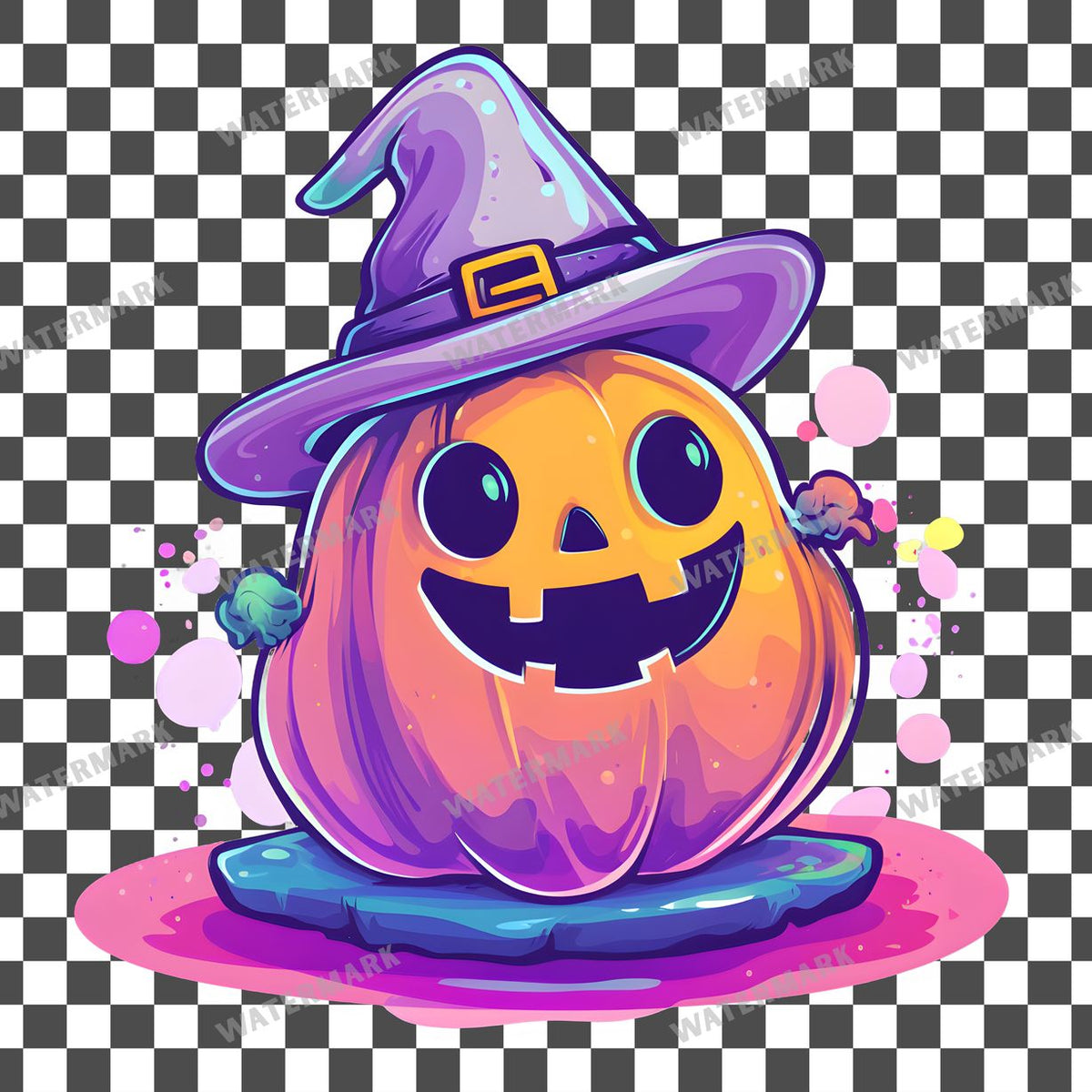 Halloween Kawaii Style Clipart Pngs