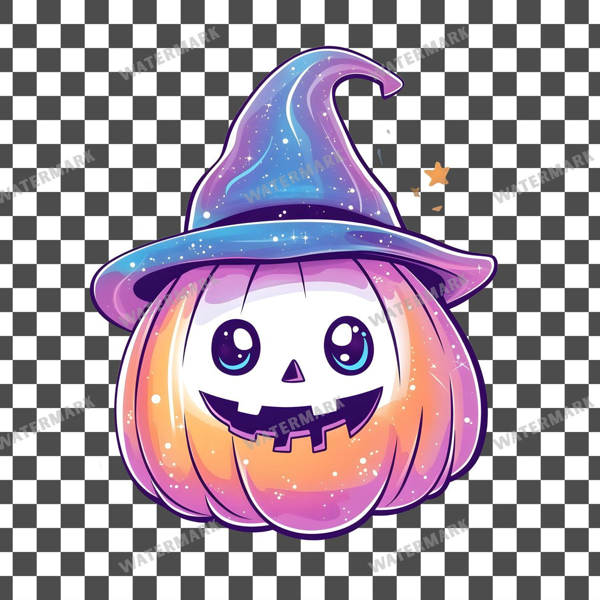 Halloween Kawaii Style Clipart Pngs