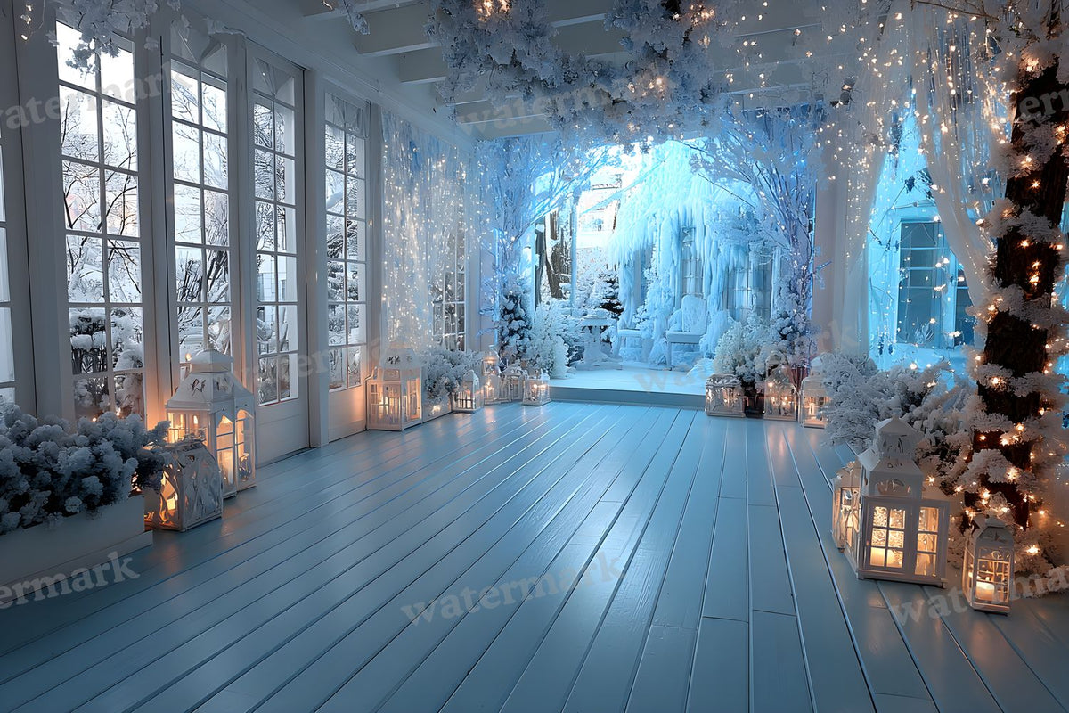 Indoor Winter Wonderland Backdrop Images