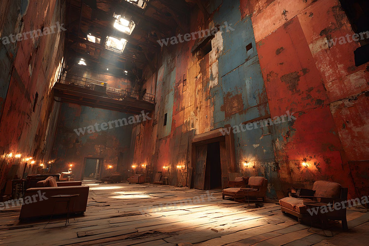 Industrial Wall Texture digital photo backdrop for photo editing, preview 13