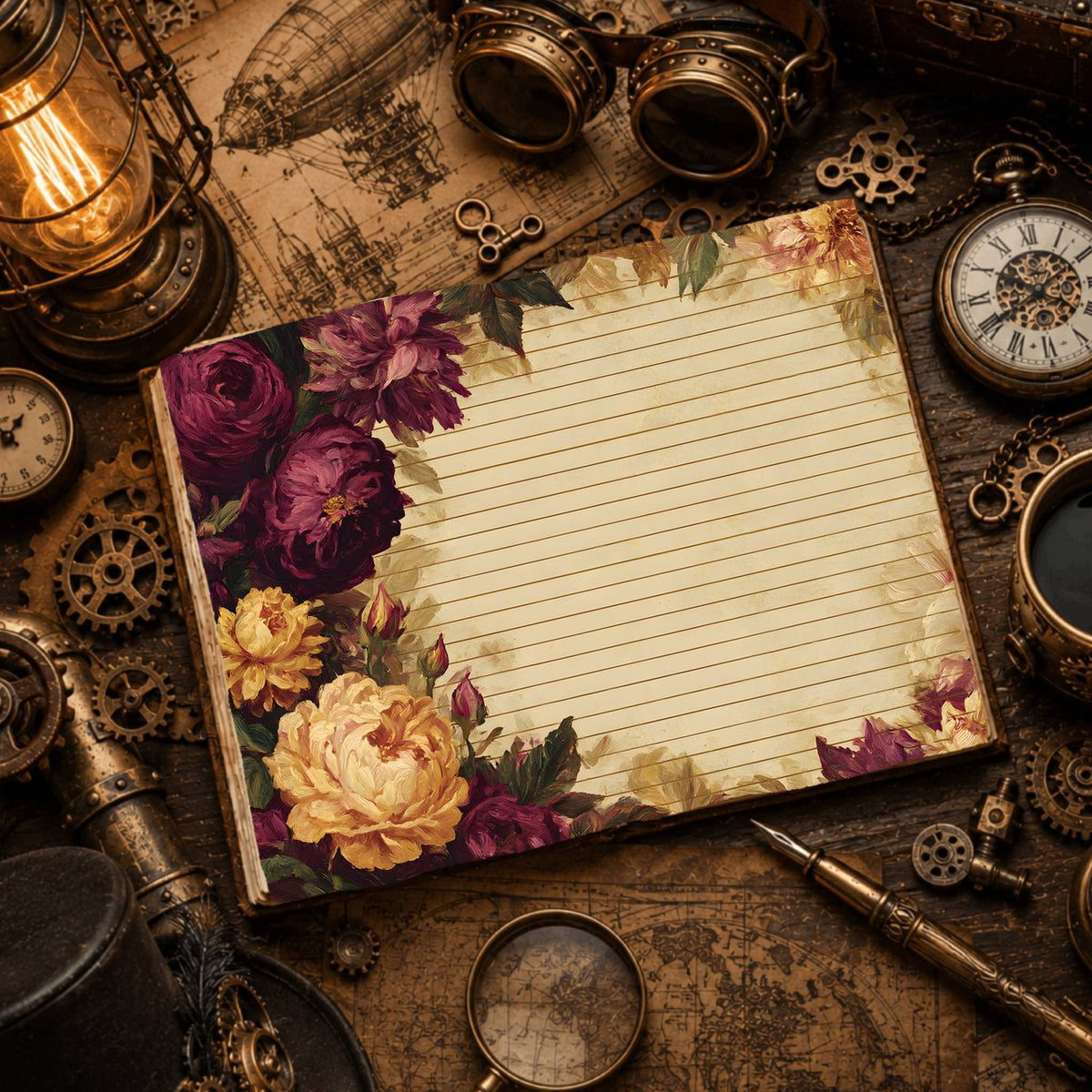 Lined Rich Deep Digital Papers