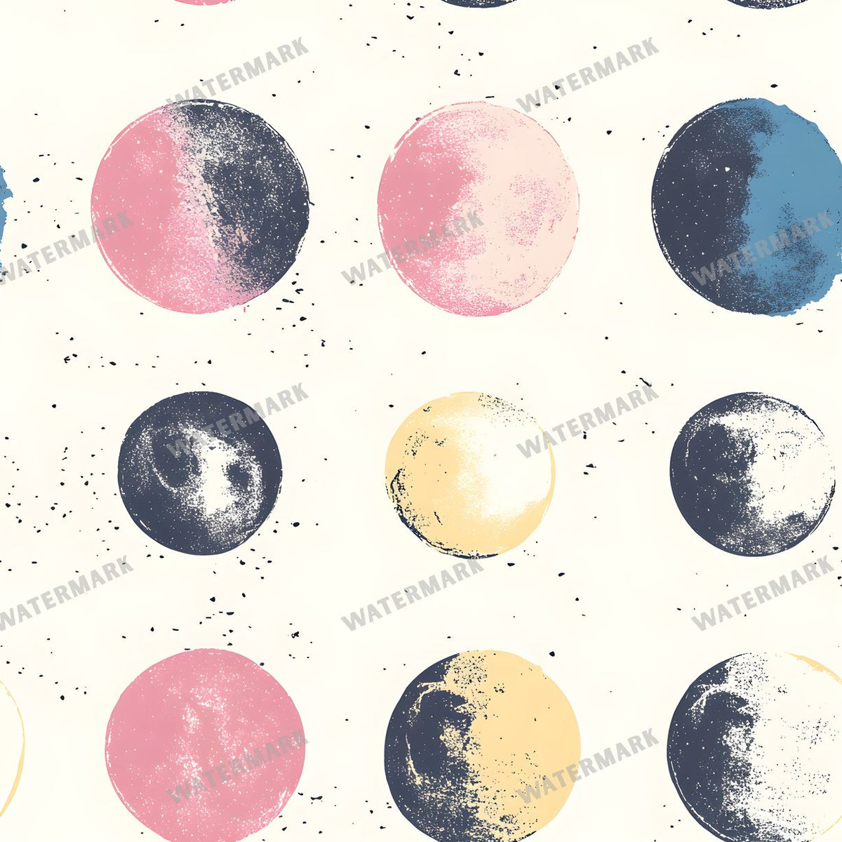 Moon seamless pattern digital paper, repeating design 14