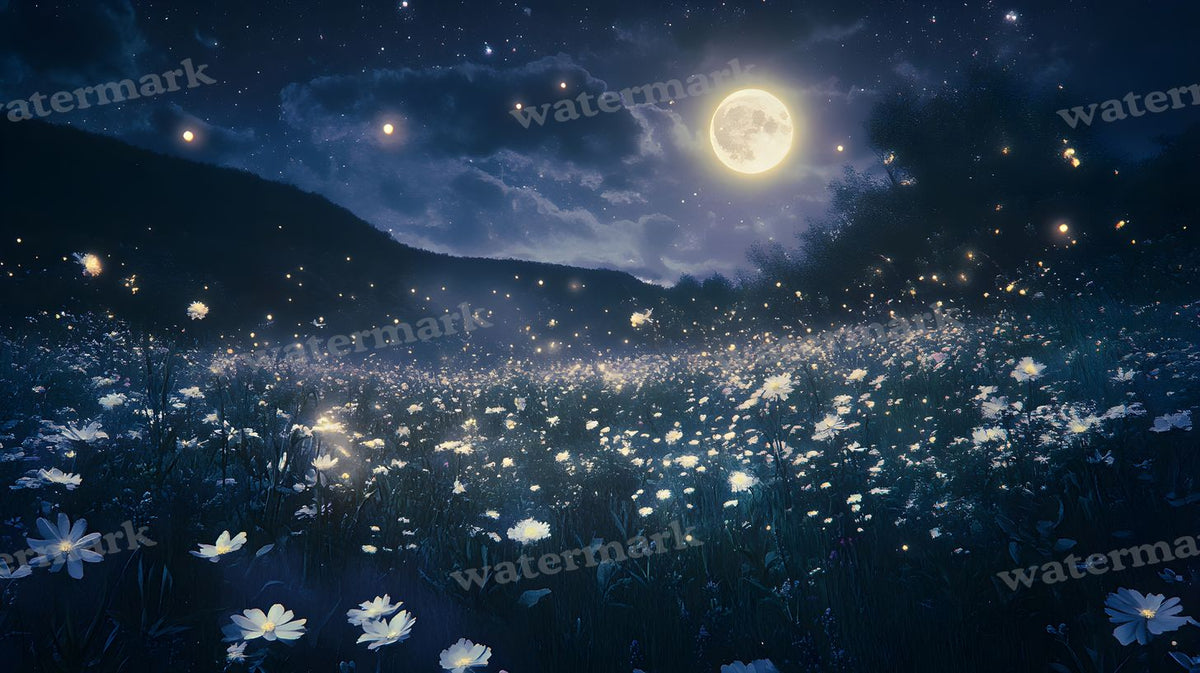 Moonlit Meadow Backdrop Images