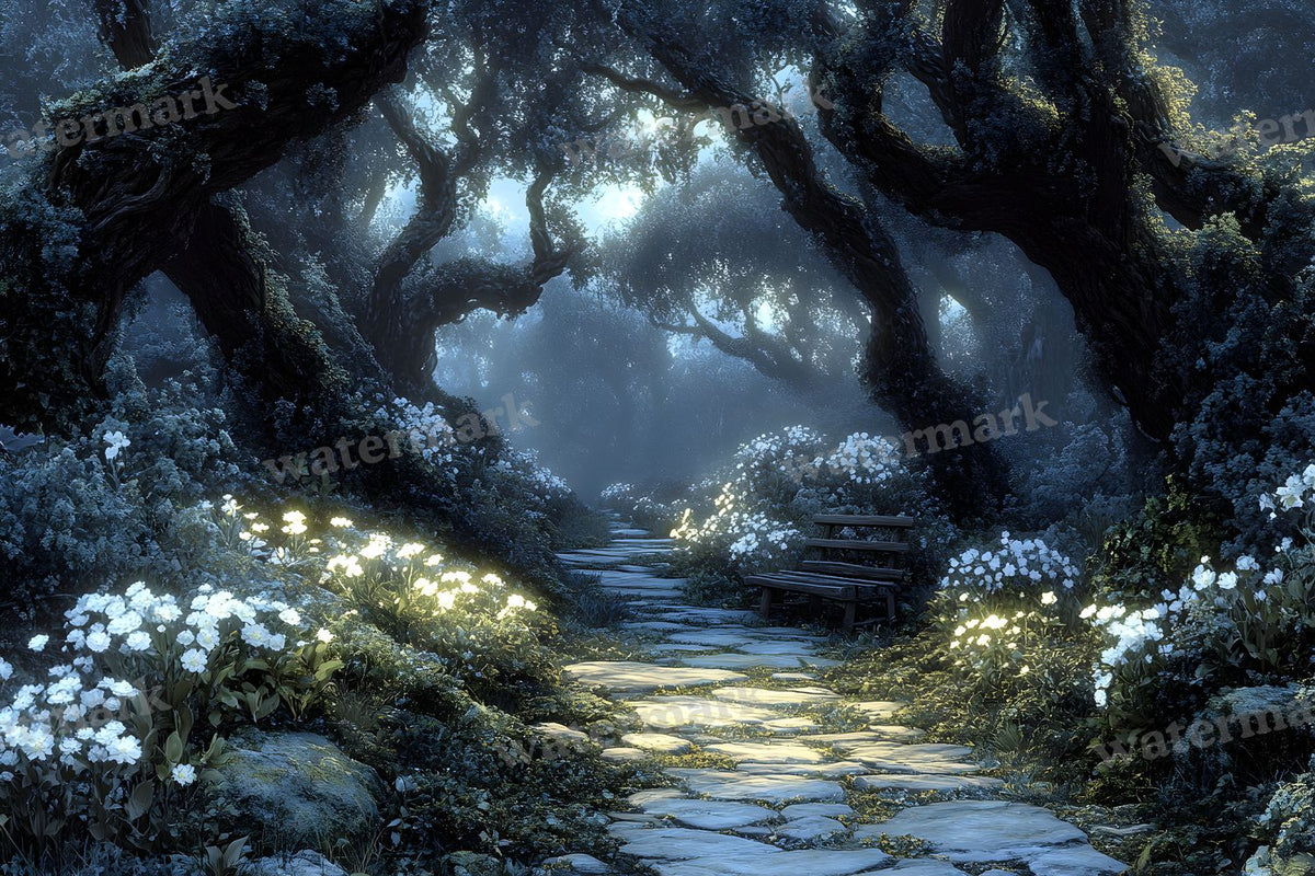 Moonlit Mysteriougarden Backdrop Images