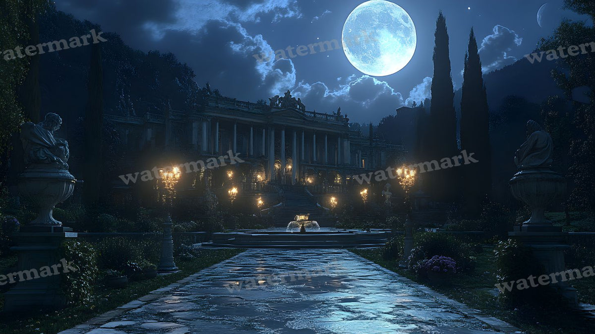 Moonlit Palace Backdrop Images