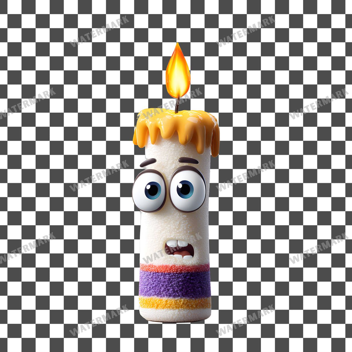 Nervous Birthday Cake clipart PNG on a transparent background, design 14