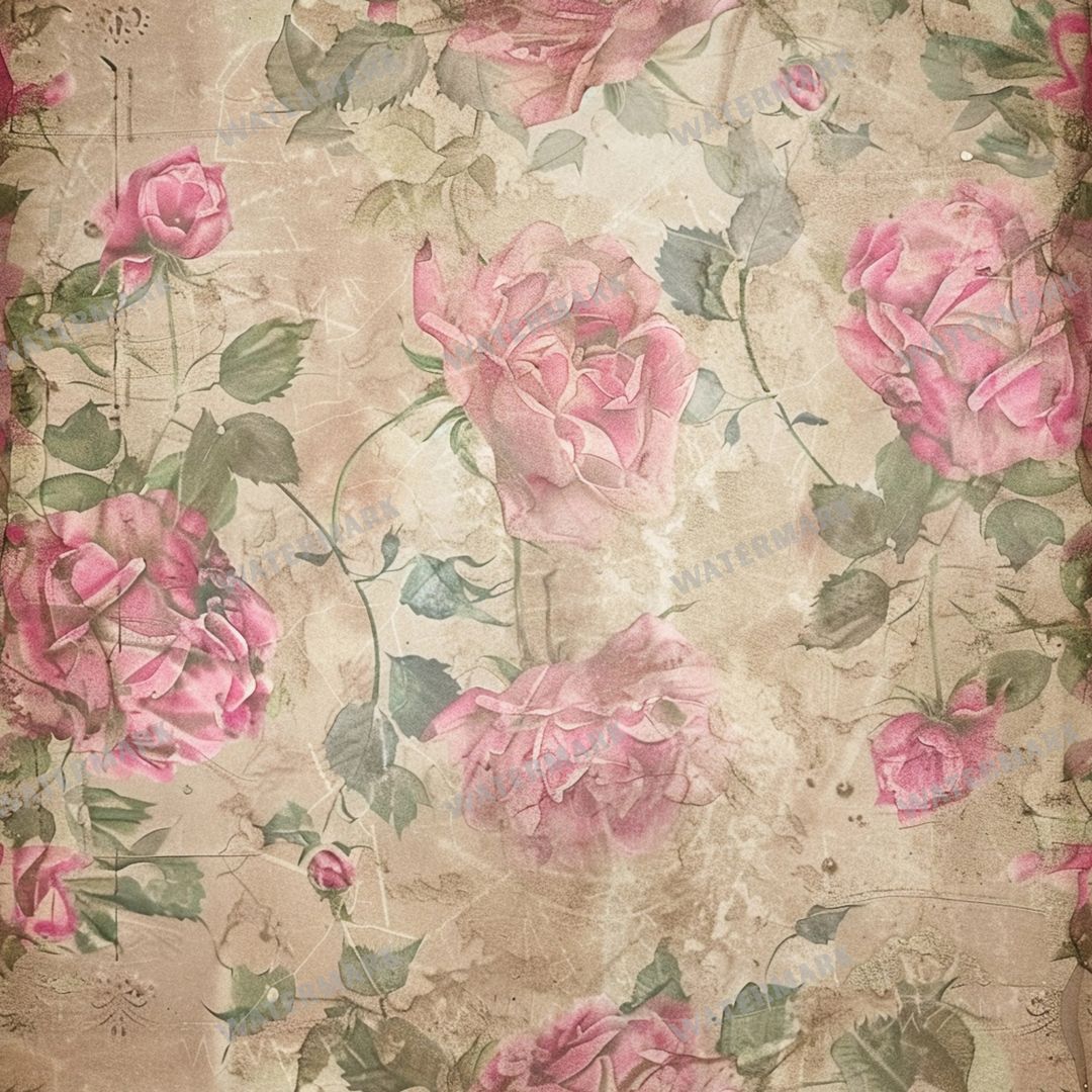 Pink Roses Seamless Pattern