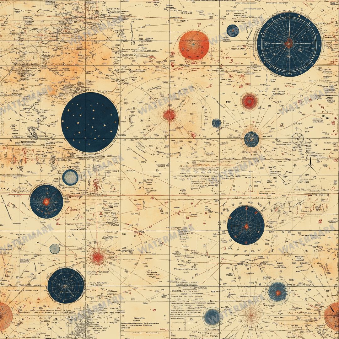 Space And Celestial Seamless Pattern