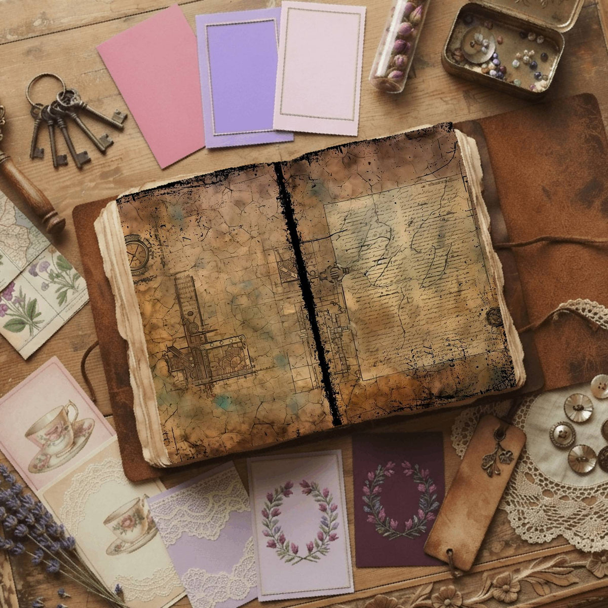 Steampunk Digital Papers