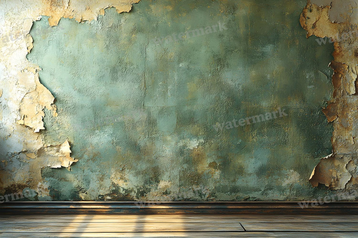 Vintage Textured Wall Muted Olive digital photo backdrop for photo editing, preview 13