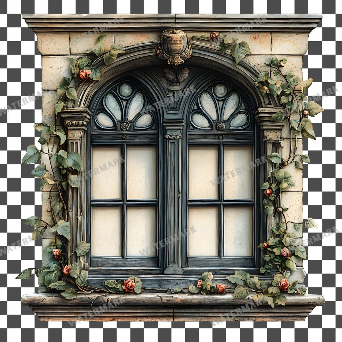 Window Vintage Style Clipart Pngs