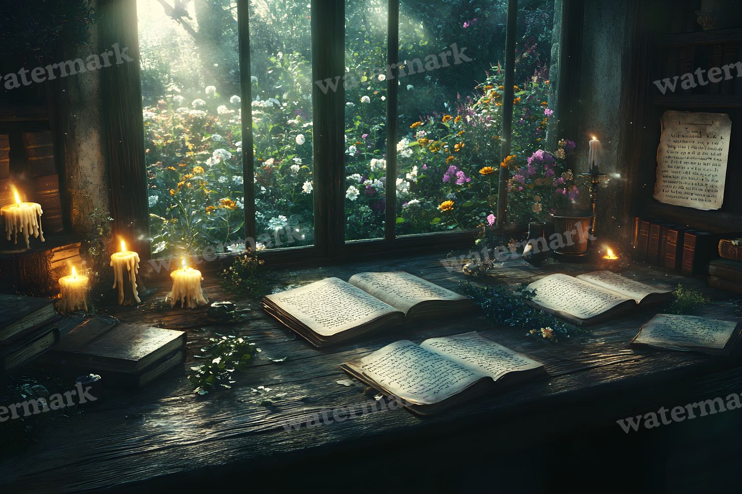 Witch’Study Desk Backdrop Images