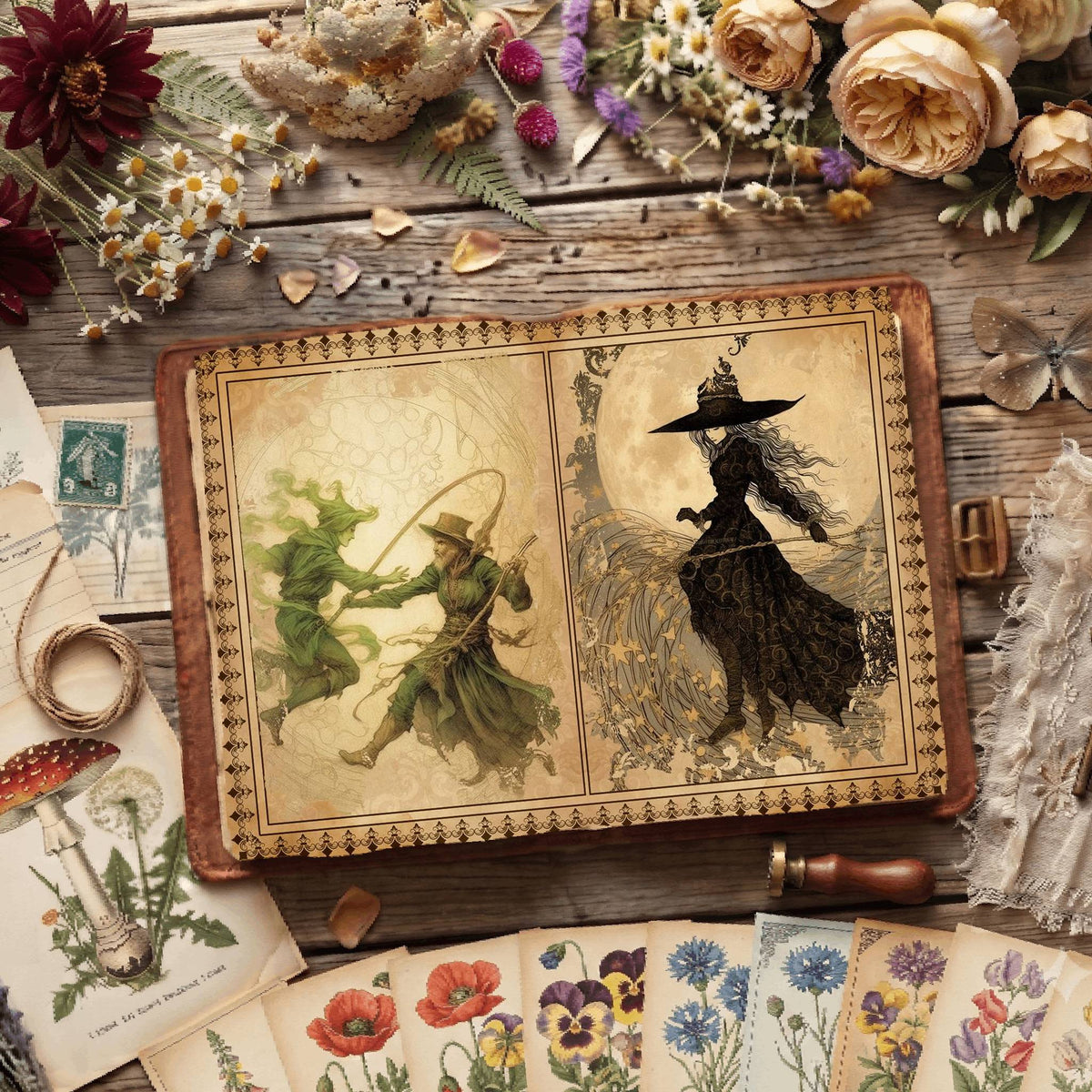 Witch printable junk journal paper, page preview 14