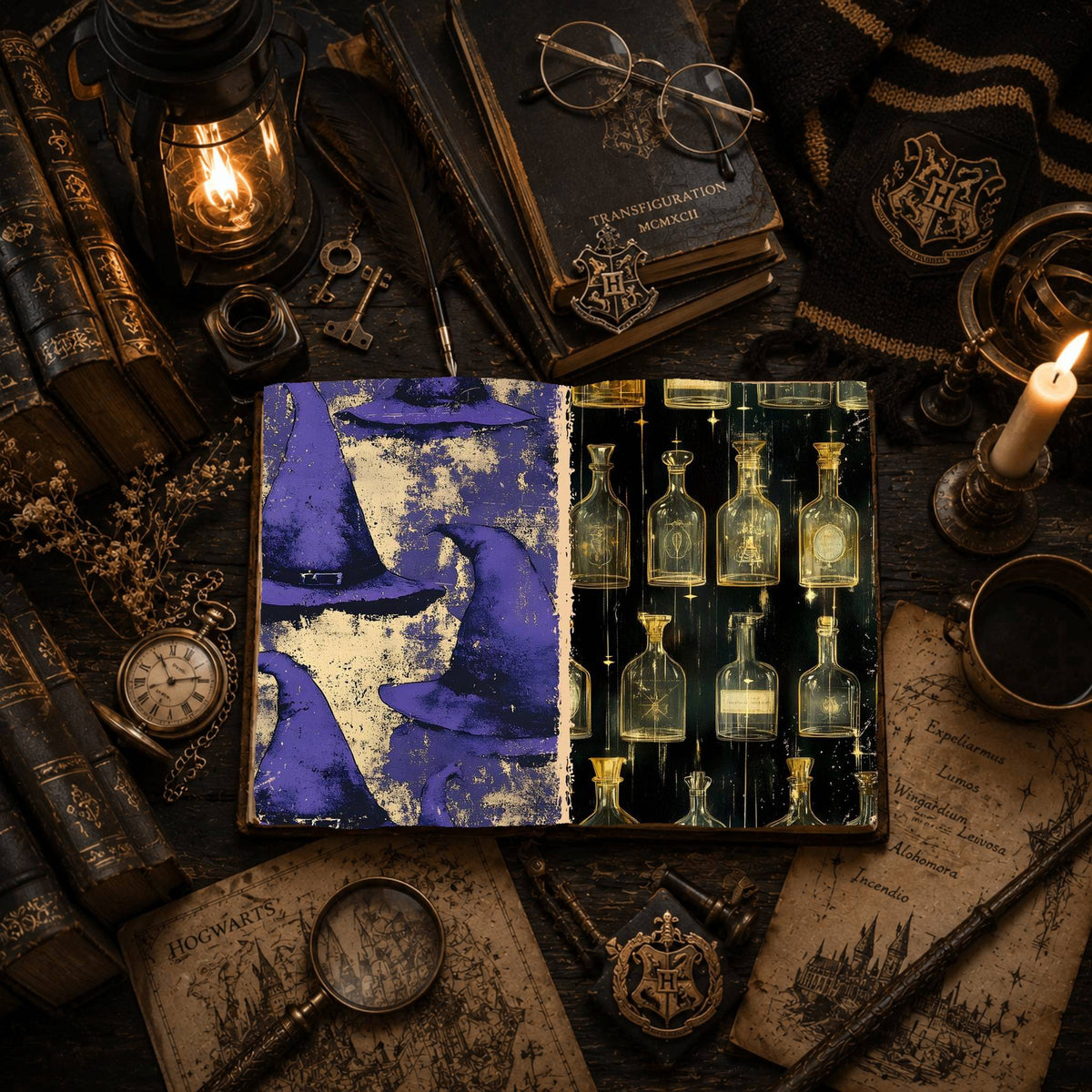 Witch printable junk journal paper, page preview 14