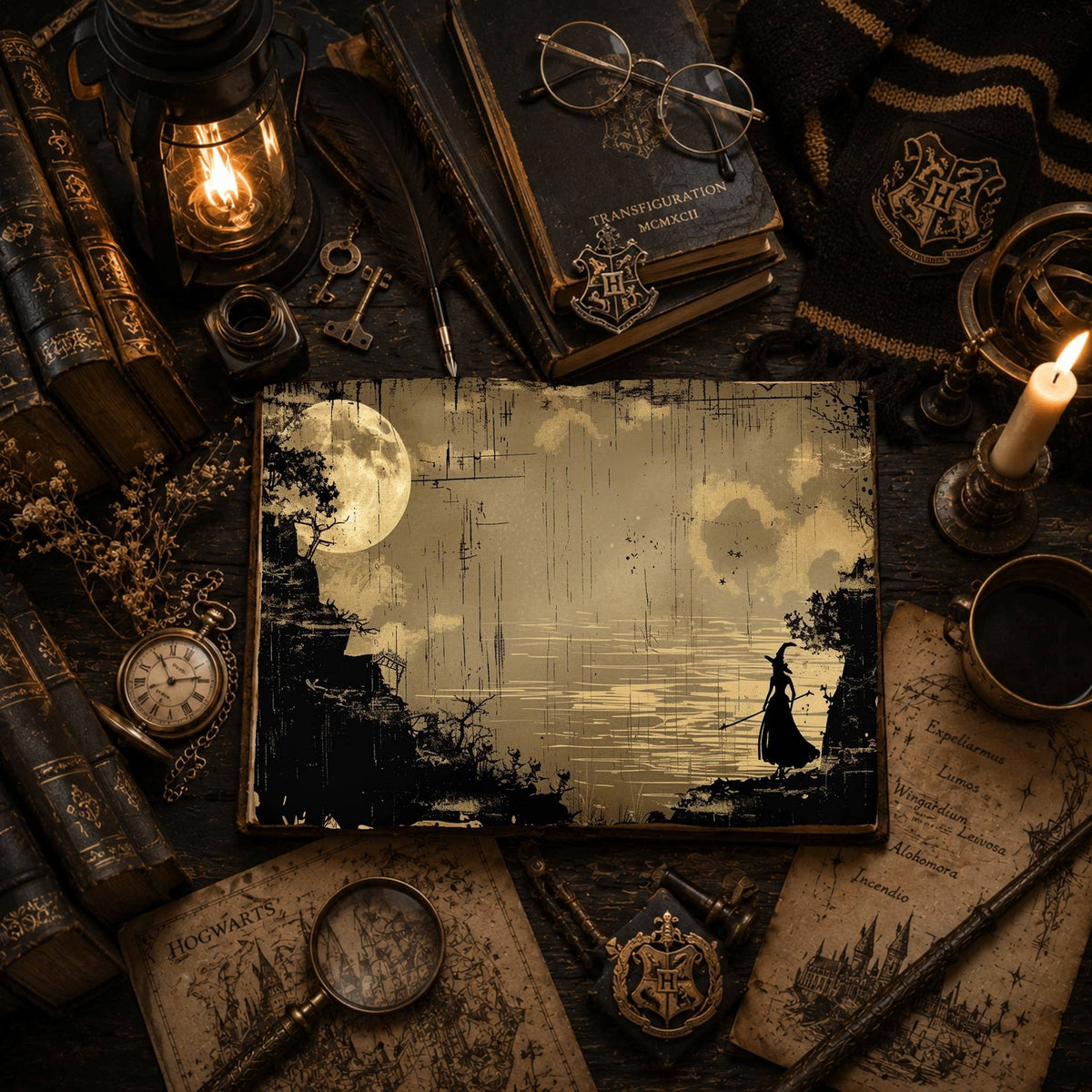 Witch printable junk journal paper, page preview 14