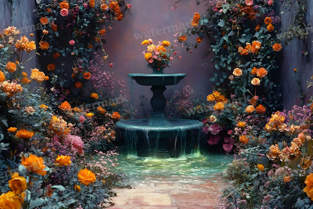Witchs Eerie Garden Backdrop Images