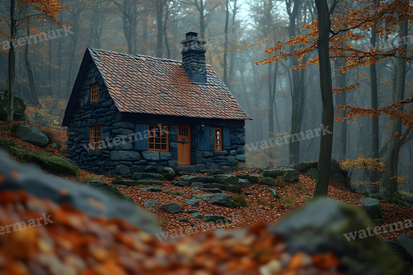 Witchs Hut Backdrop Images