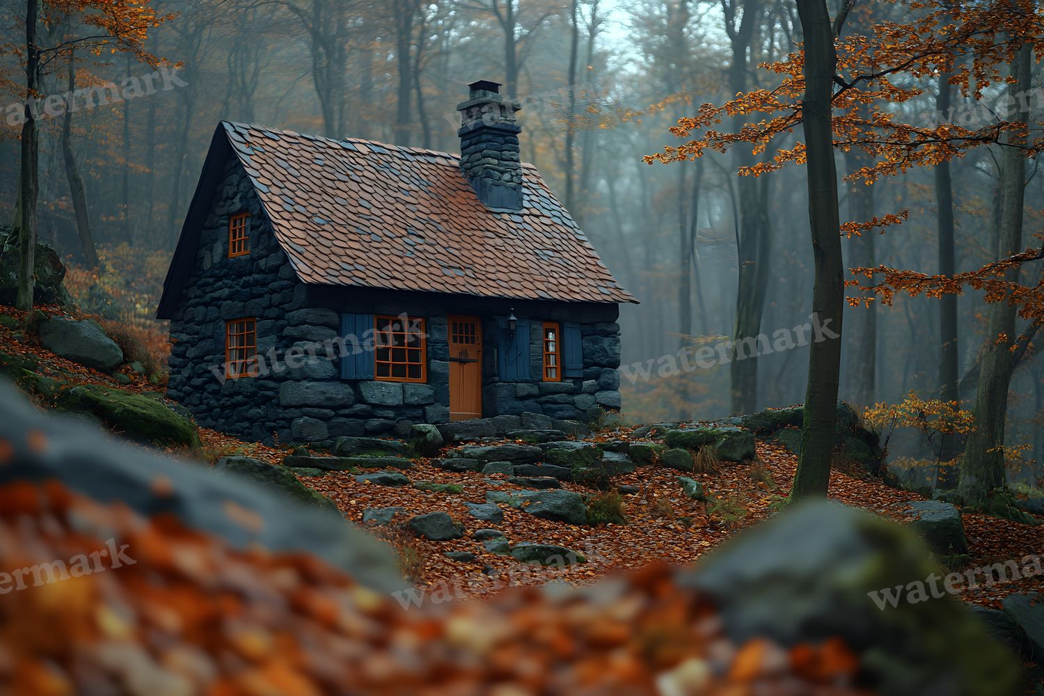 Witchs Hut Backdrop Images
