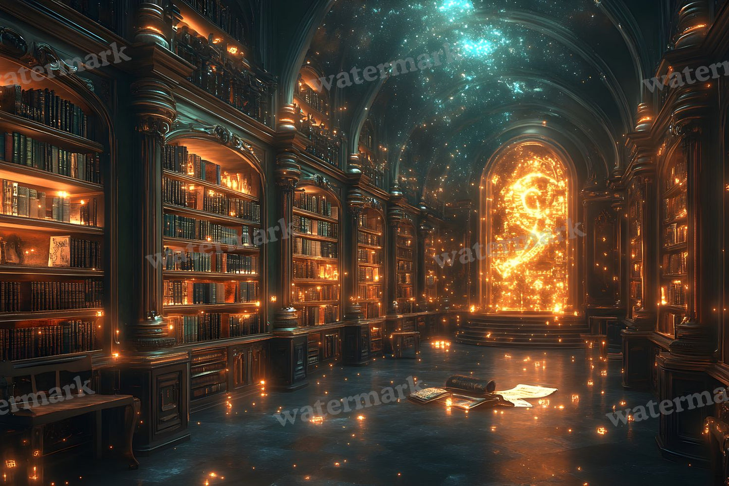 Wizards Library Backdrop Images