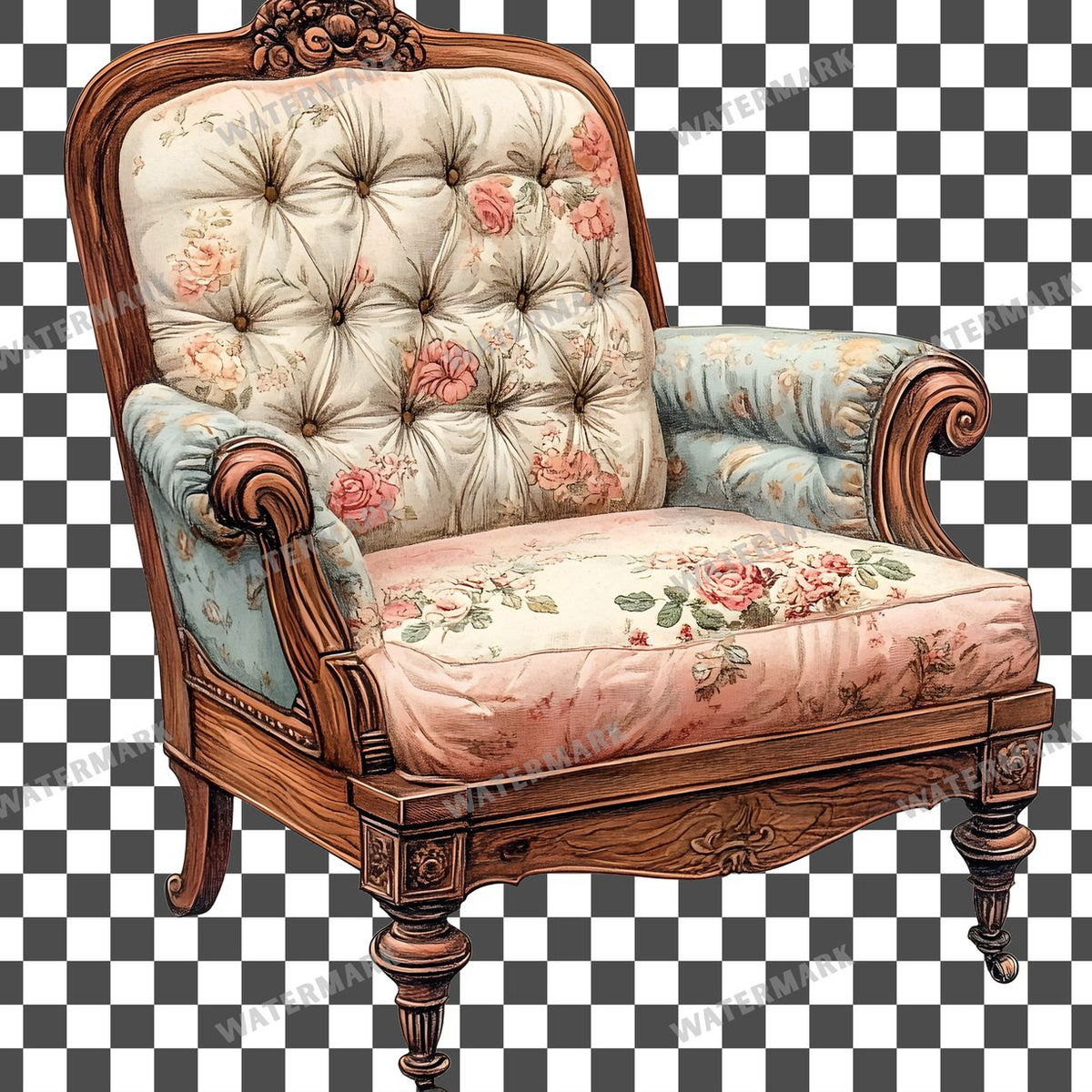 Wooden Rockin Vintage Style Clipart Pngs