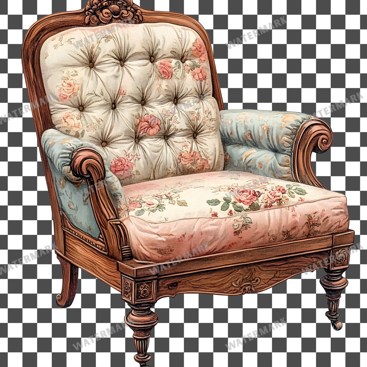 Wooden Rockin Vintage Style Clipart Pngs