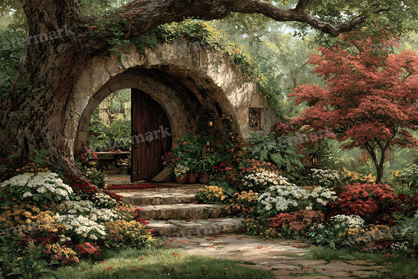 Alice Wonderland Magical Forest Backdrop Images