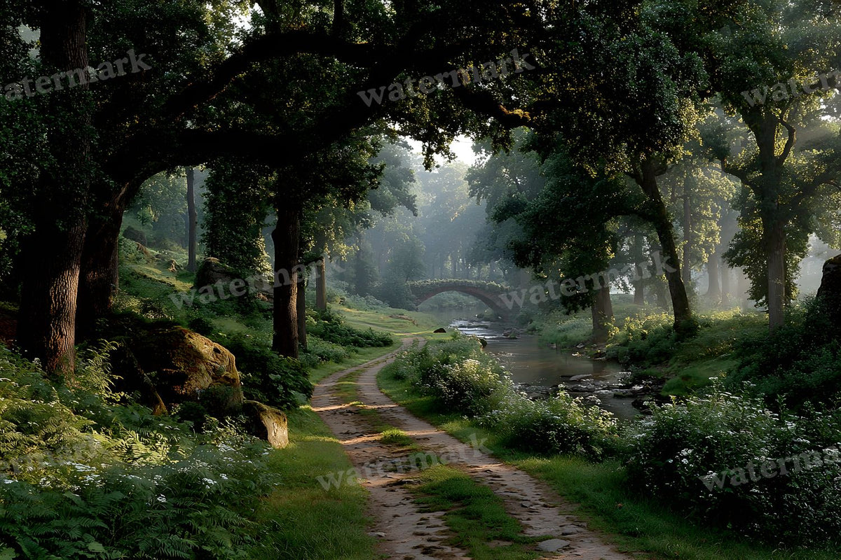 Alice Wonderland Magical Forest Backdrop Images