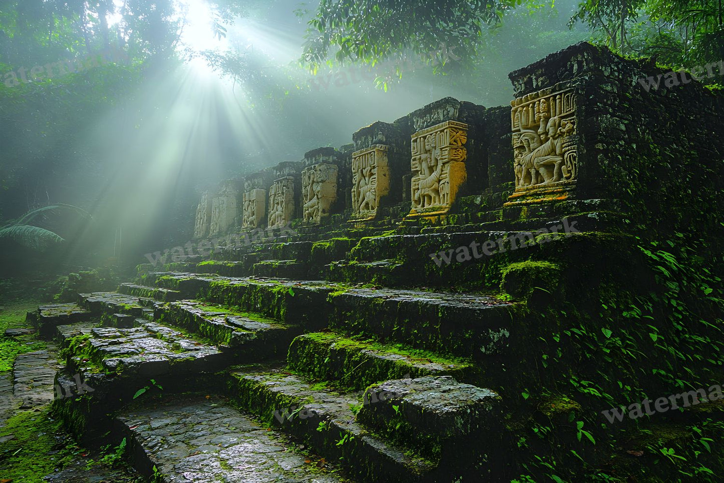Amazonian Temple Ruins Backdrop Images