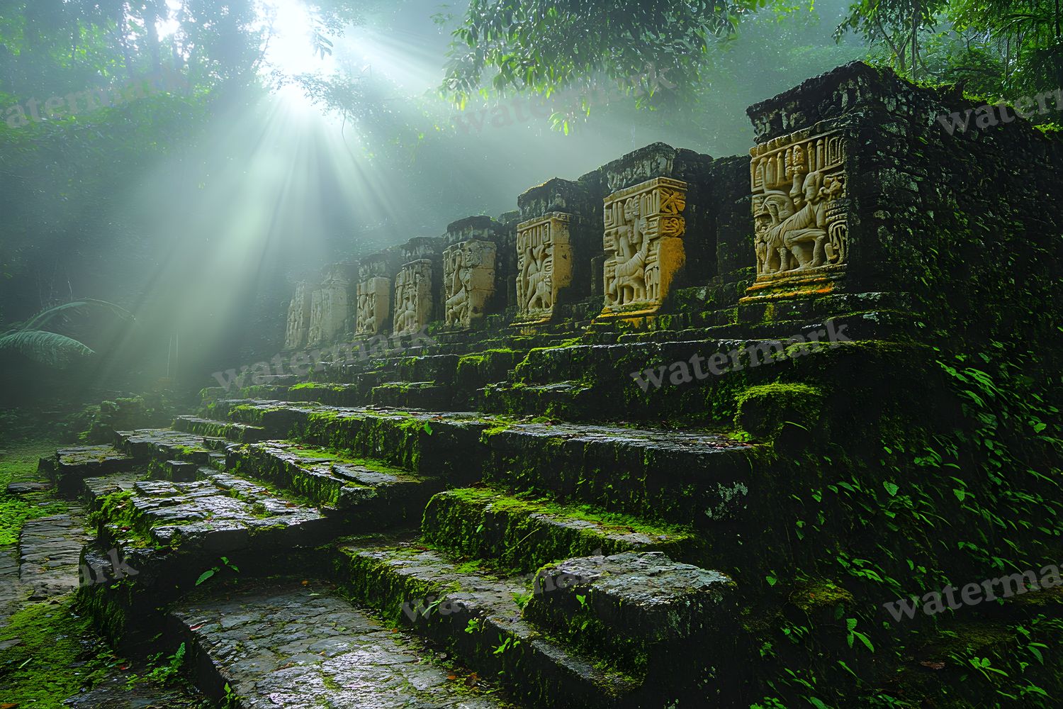 Amazonian Temple Ruins Backdrop Images