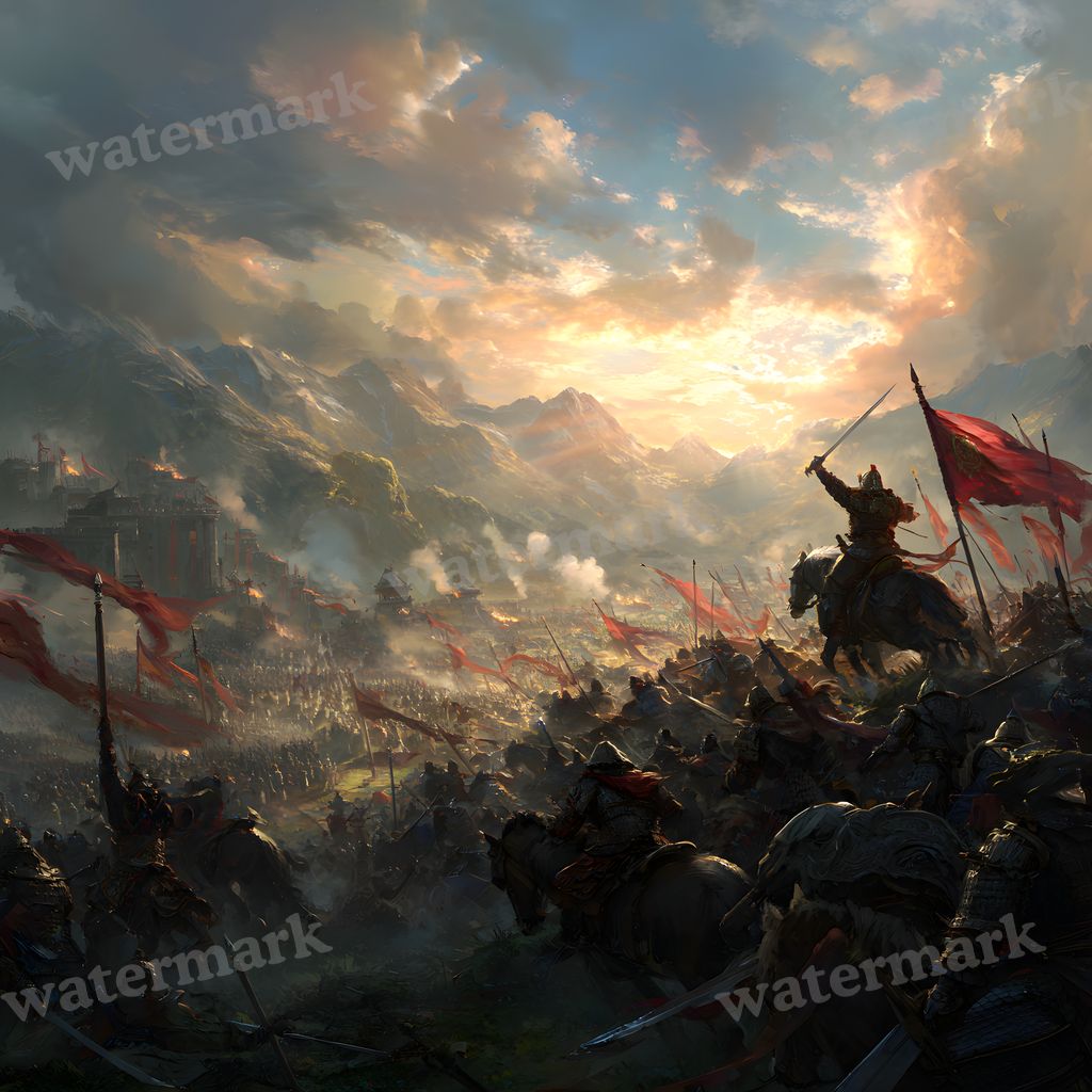 Ancient Chinese Army Battle Backdrop Images