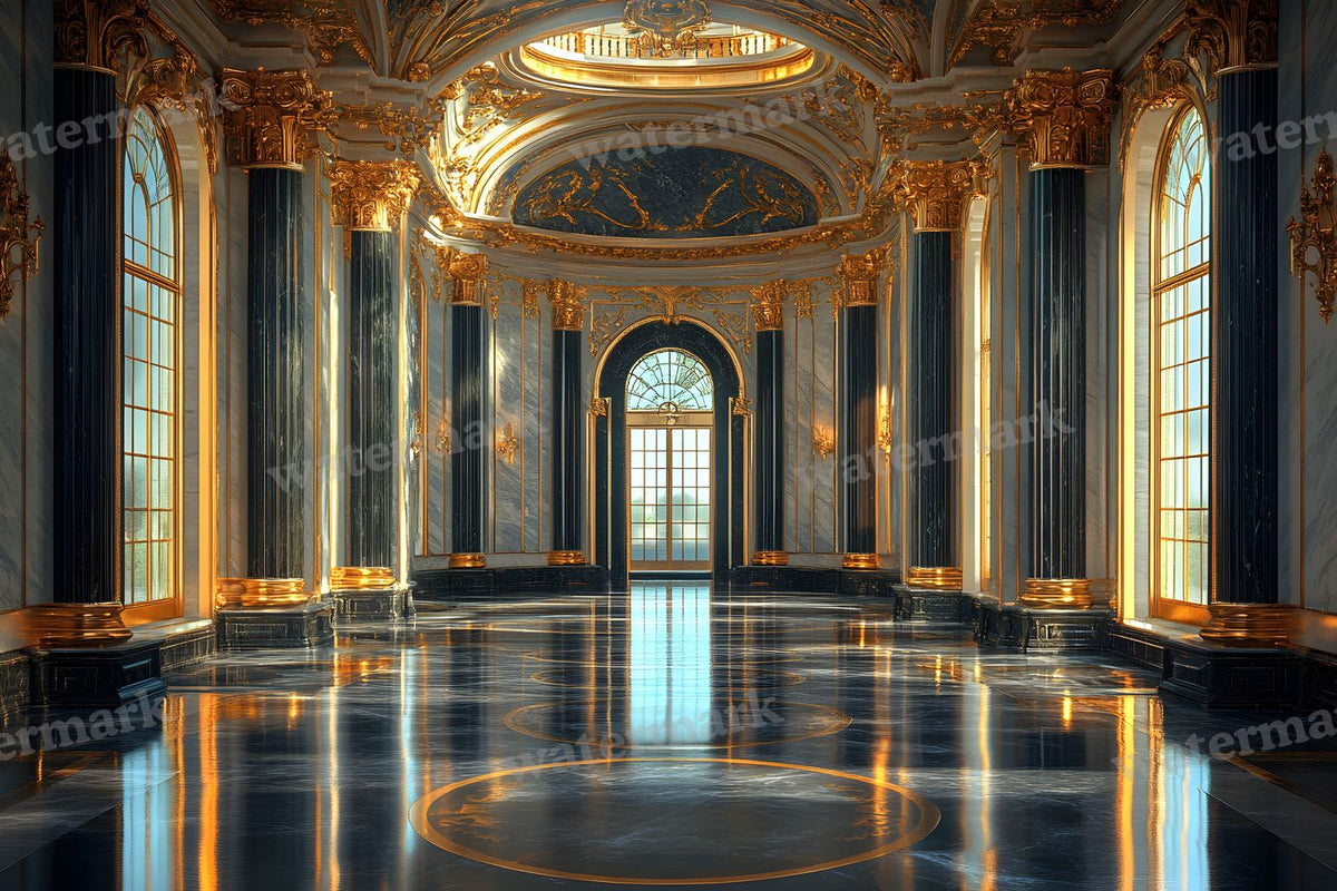 Art Deco Palace digital photo backdrop for photo editing, preview 14