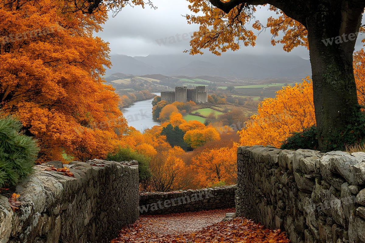 Autumn Castle Wallpov Backdrop Images