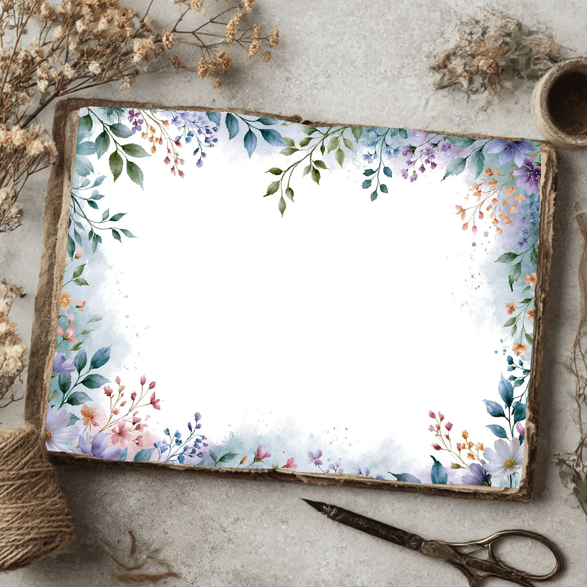 Delicate Botanical Border Frame