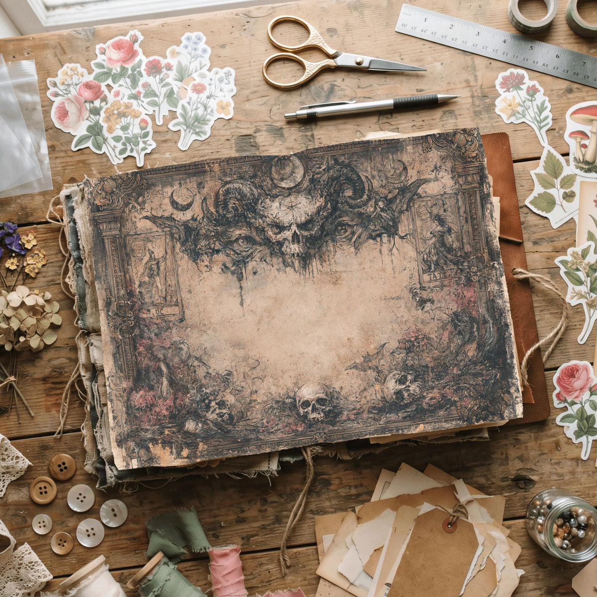Gothic Tarot Journal Paper