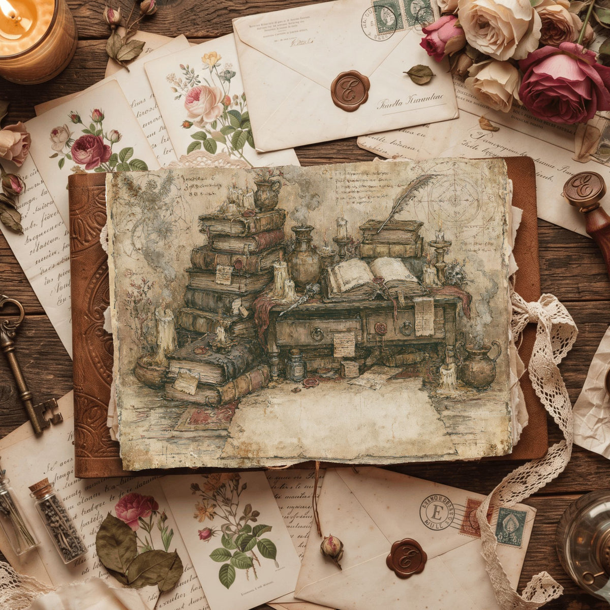 Old Witch Library Stationery