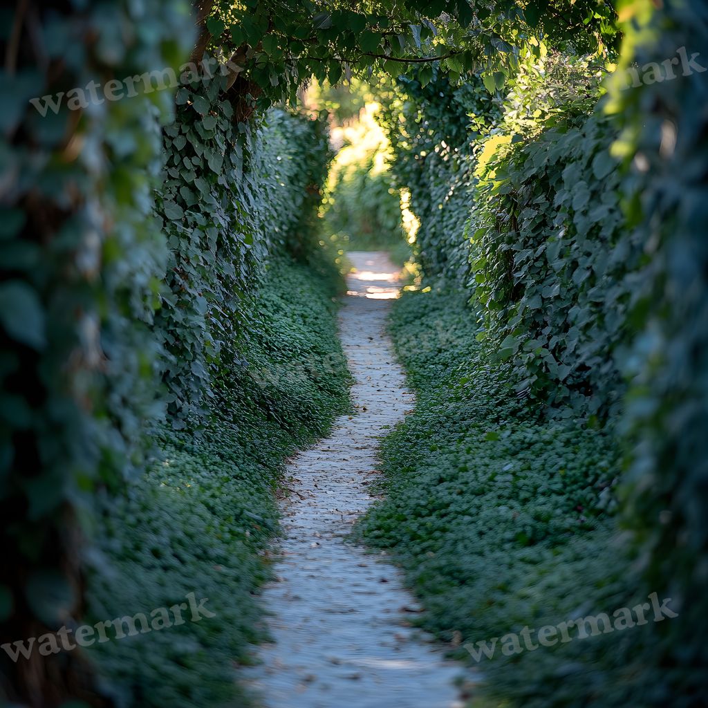 Overgrown Forest digital photo backdrop for photo editing, preview 14