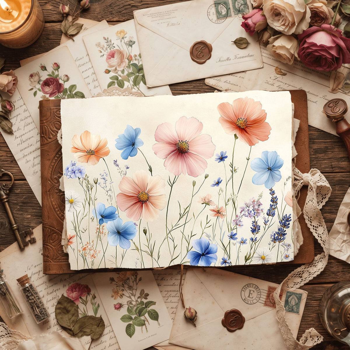 Pastel Wildflower Whispers Paper