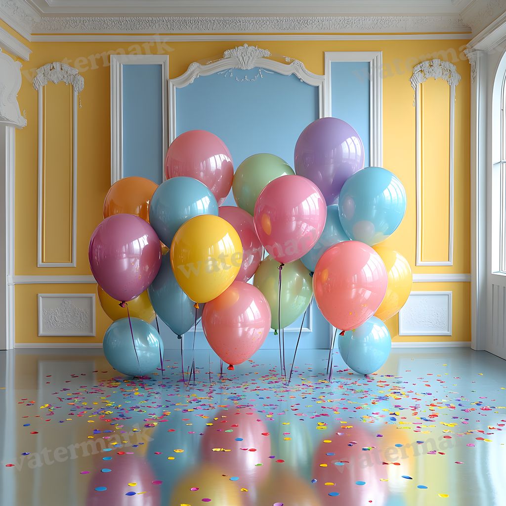 Rainbow Balloon Backdrop Images