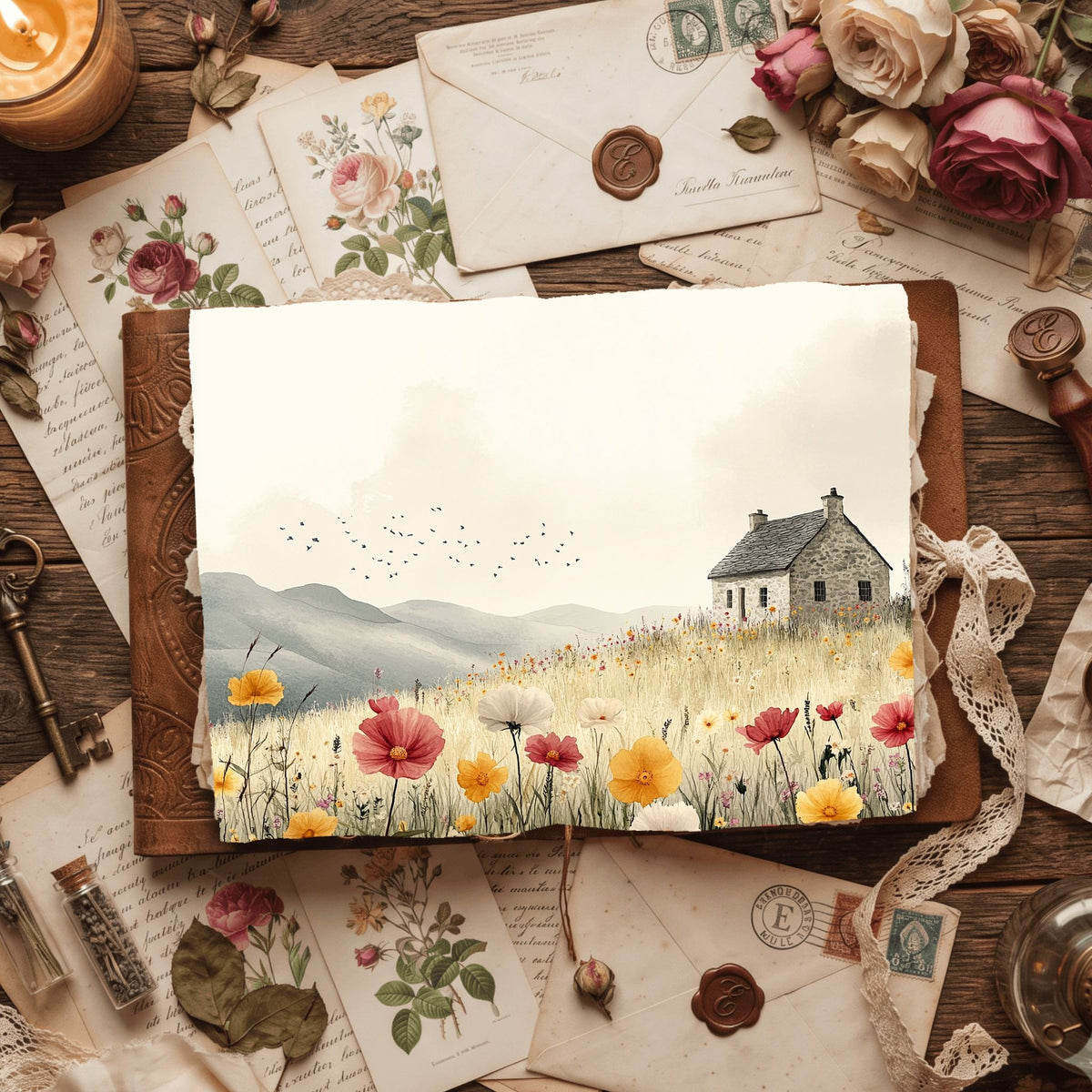 Secret Wildflower Cottage Writing Paper