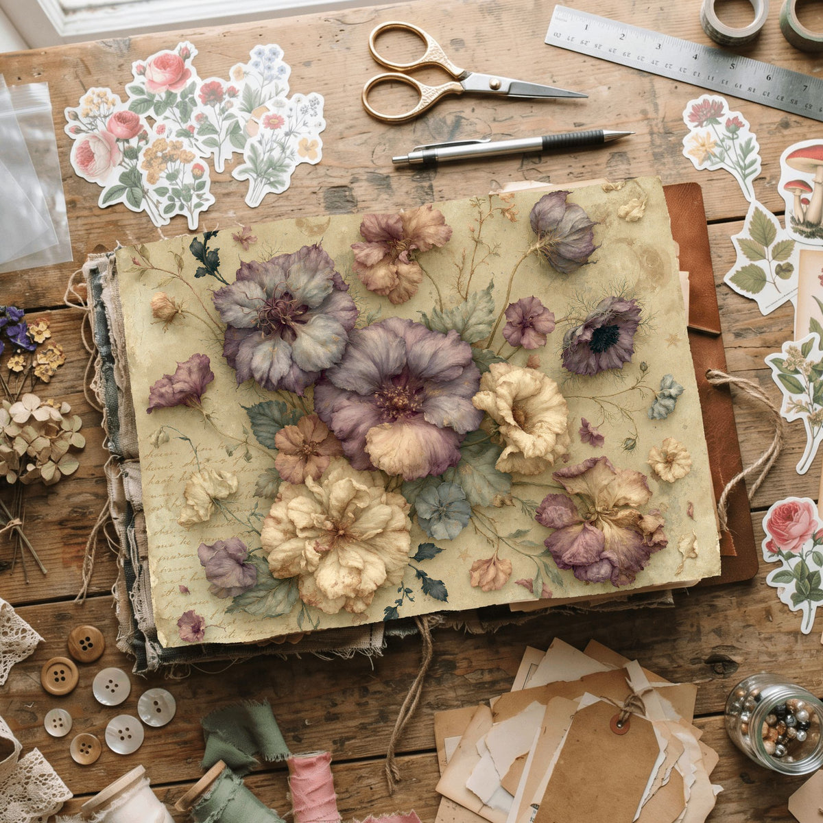 Softly Aged Vintage Writing Paper