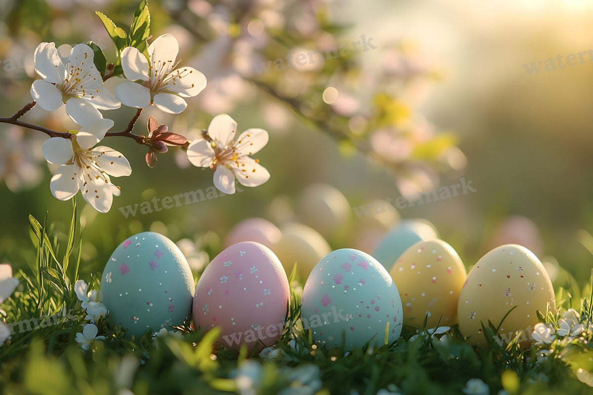 Spring Blossomeggscene Backdrop Images