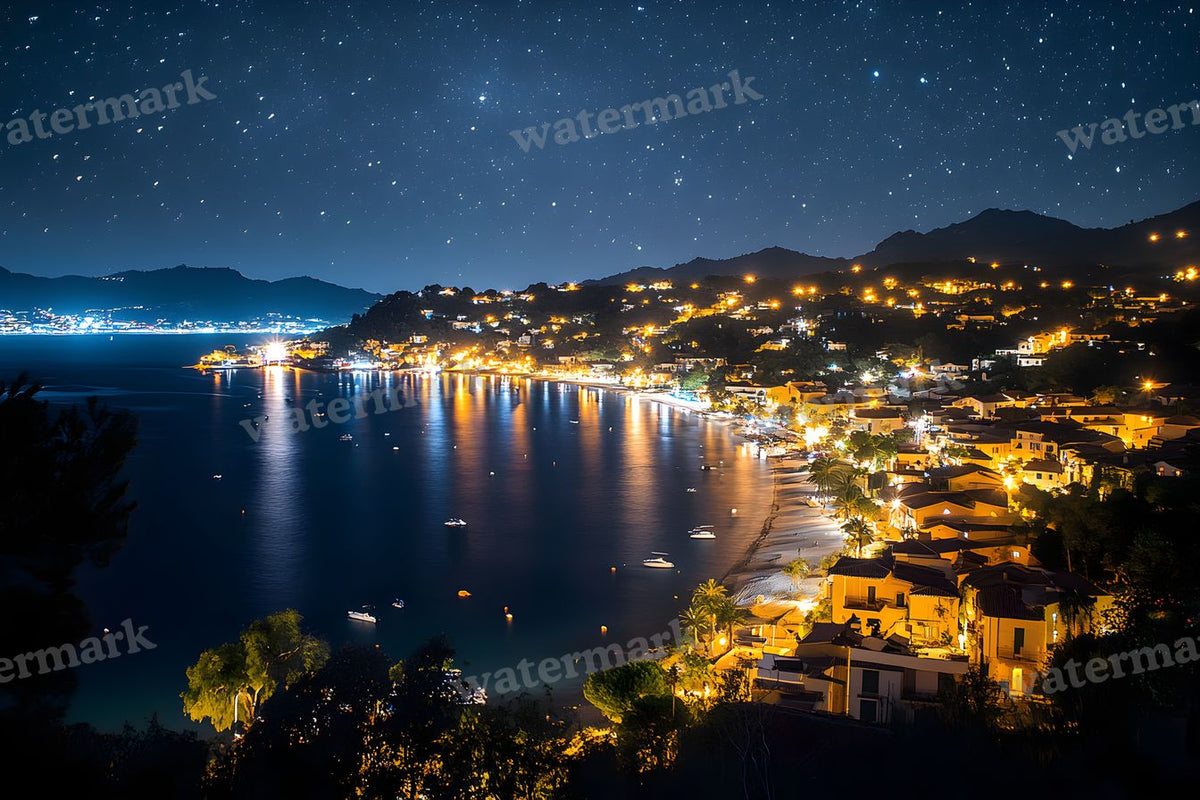 Starry Night digital photo backdrop for photo editing, preview 14