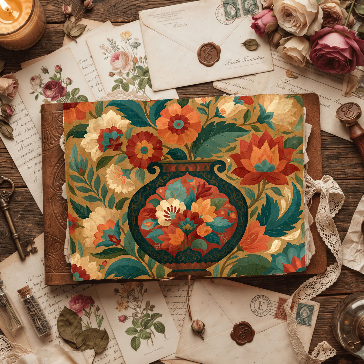 Surreal Ornamental Floral Vase