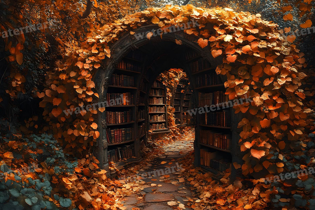 Whisper Library Forest digital photo backdrop for photo editing, preview 14