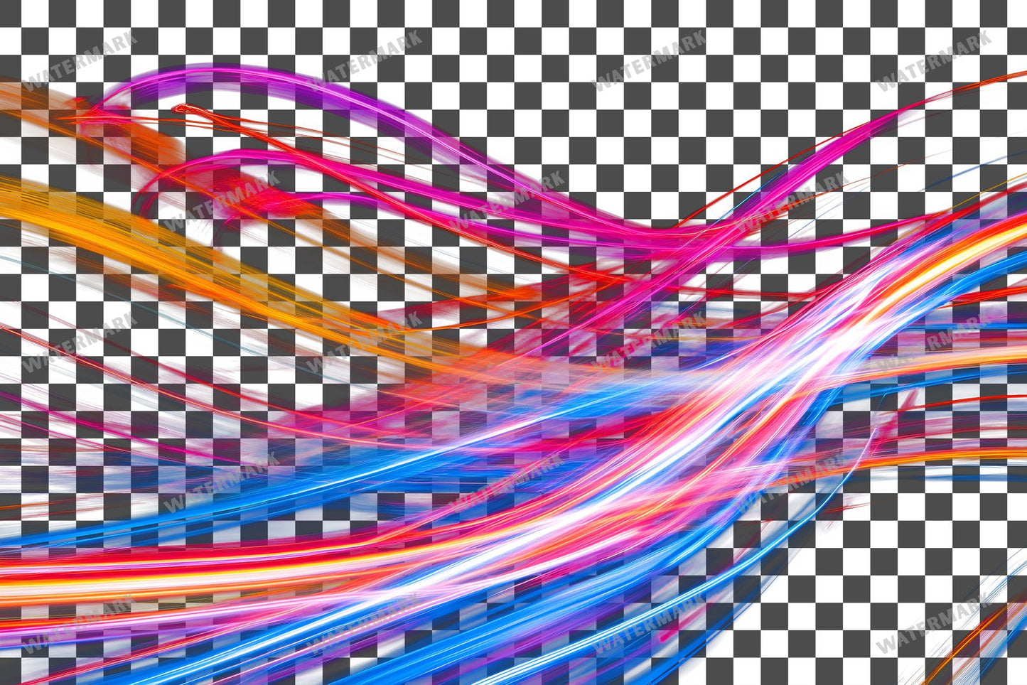 Abstract Light Streaks Transparent Overlay Pngs