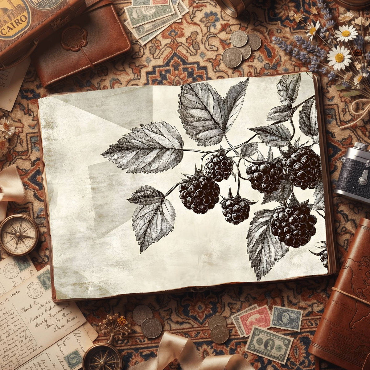 Blackberries Digital Papers