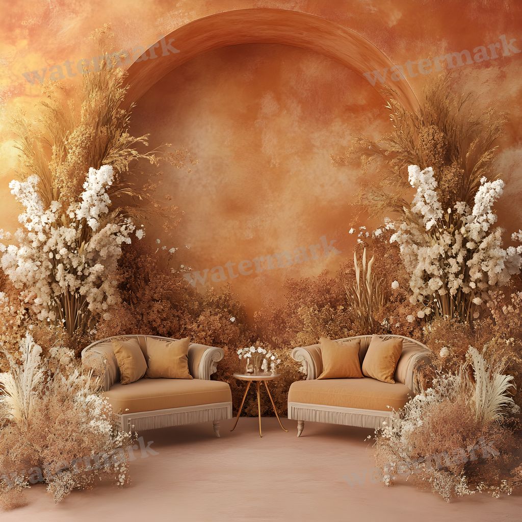 Boho Arches digital photo backdrop for photo editing, preview 14