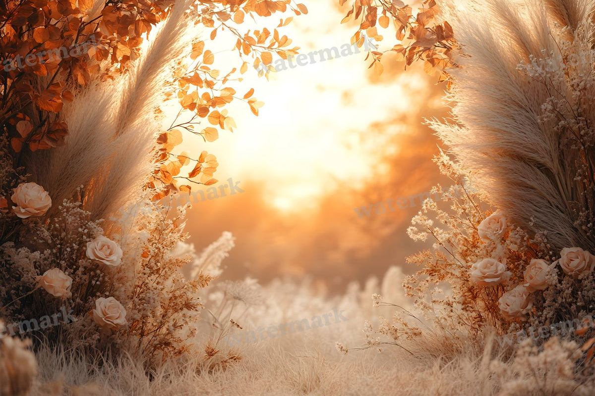 Boho Sunset Arch Backdrop Images