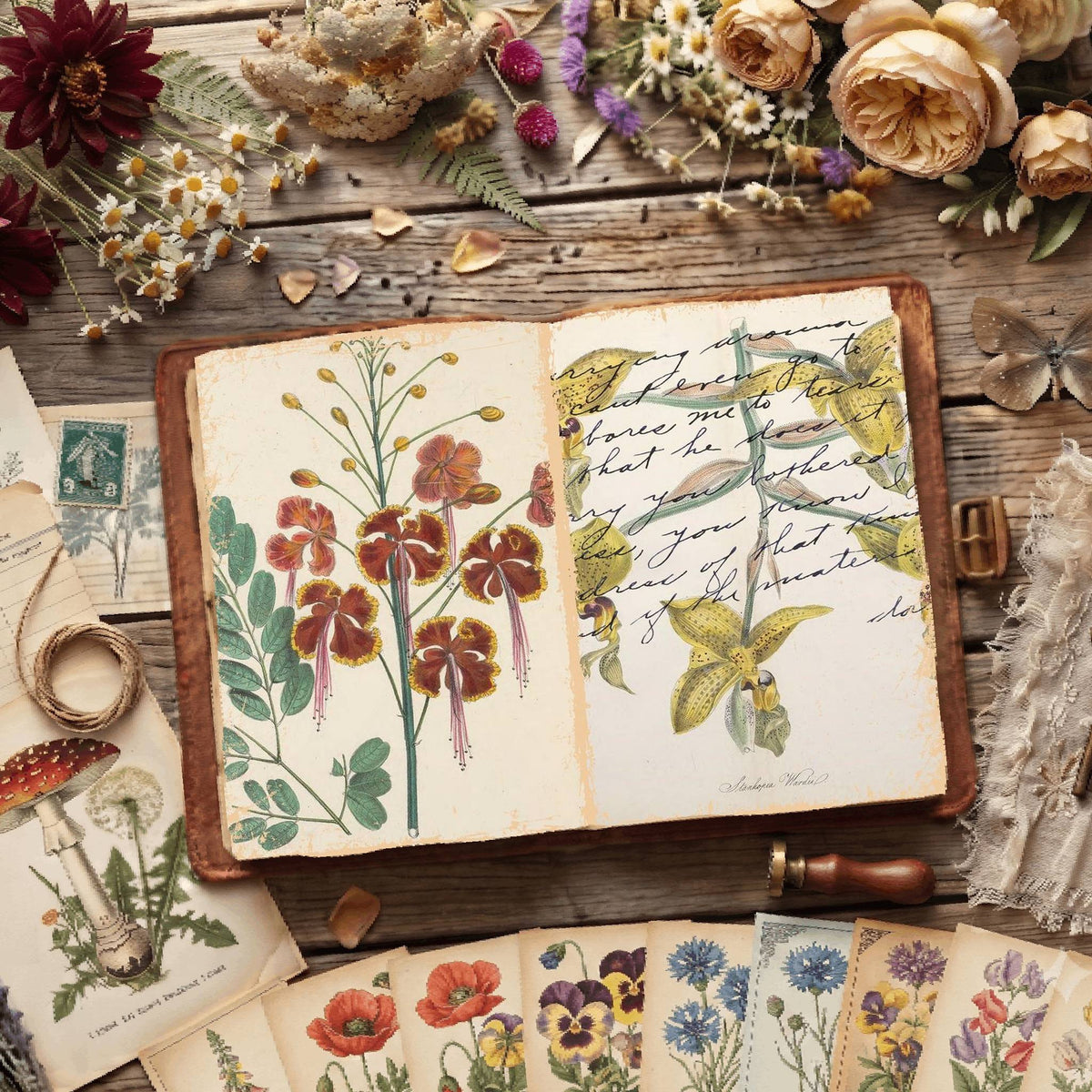 Botanical Illustrations Digital Papers