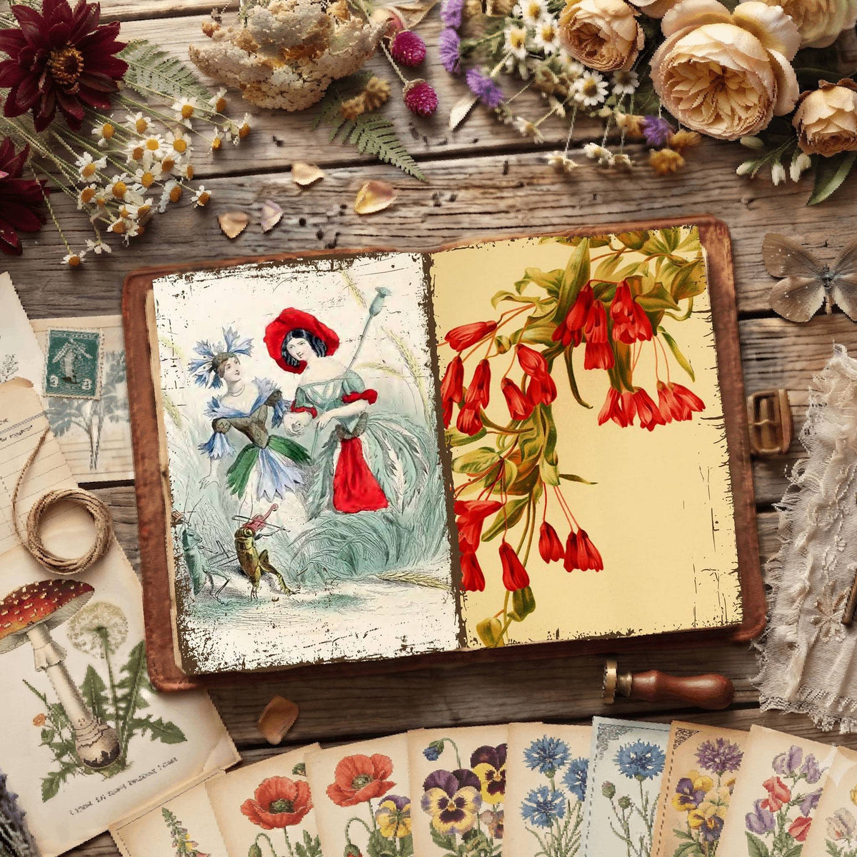 Botanical Illustrations Digital Papers